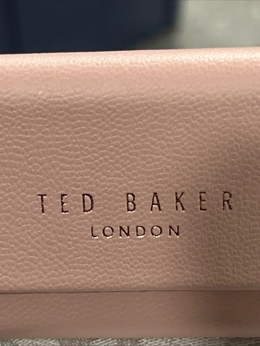 Ted Baker Pale Pink Leather Glasses Case
